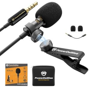 Clip-on microphone PowerDeWise Professional lavalier microphone