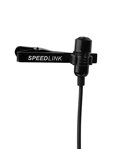 Microfone clip-on Speedlink SPES clip-on, com clipe de retenção