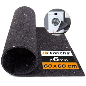 Hinrichs alfombra antivibraciones para lavadoras 60 x 60 cm