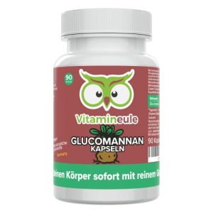 Appetite suppressant vitamin owl glucomannan capsules – high dosage