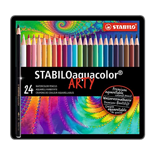 Aquarellstifte STABILO Aquarell-Buntstift, aquacolor ARTY, 24er