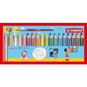 Suluboya kalemleri STABILO renkli kurşun kalem, sulu boya ve mum boya