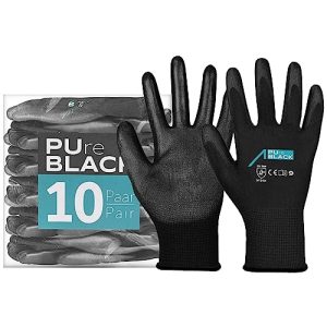 Рабочие перчатки ACE Pure Black, нежные и прочные, для работы.