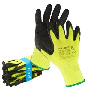 Work gloves Trevendo 12 pairs, neon yellow