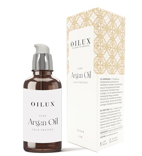 Arganöl oilux Bio Kaltgepresst für Haut & Haare 100% Natürlich
