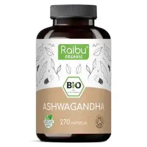 Ashwagandha raibu bio 270 kapseln 2400mg tagedosis