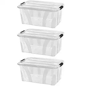 Aufbewahrungsbox astor24 premium 3er xxl set transparent
