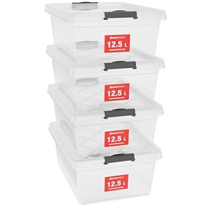 ATHLON TOOLS storage box 4x 12.5 L with lid