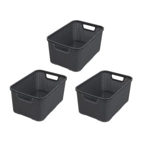 Aufbewahrungsbox BranQ, Home essential Kunststoff Korb Rattan