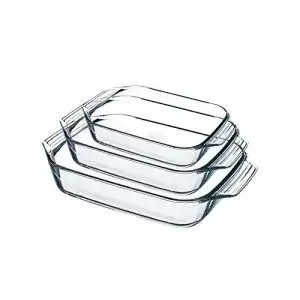 Auflaufform pyrex 8023510 set aus 3 borosilikatglas