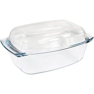 Casserole dish Termisil glass roaster with lid glass roaster