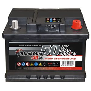 Batería de coche BlackMax 12V 50Ah 480A/EN arrancador
