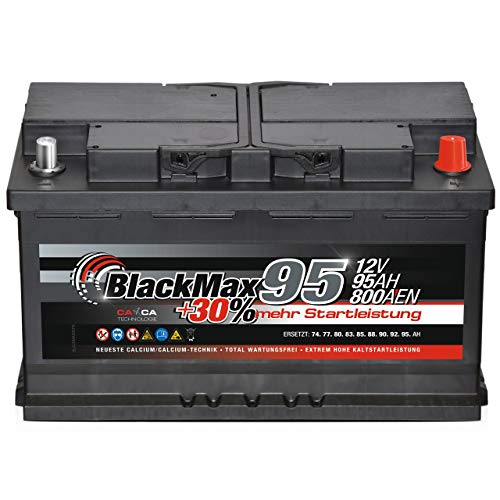 Autobatterie BlackMax 12V 95Ah 800A Starterbatterie MAX95