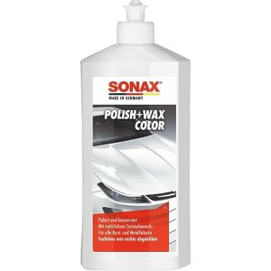 Vernis voiture SONAX Polish+Wax Color blanc (500 ml)