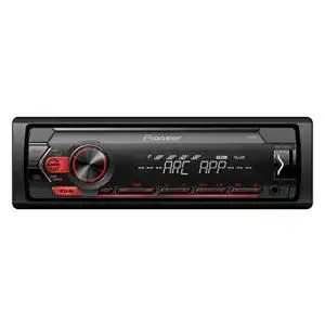 Autoradio pioneer mvh s120ub 1din mit rds rot