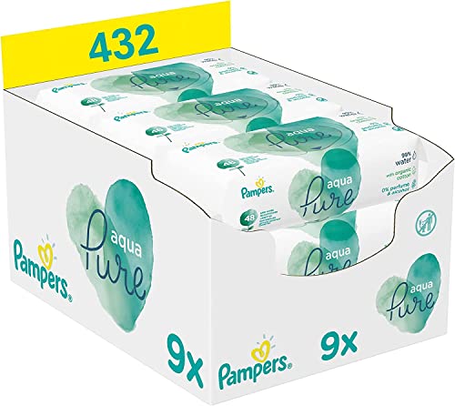 Baby Feuchttücher Pampers Aqua Pure, 432 Tücher - baby feuchttuecher pampers aqua pure 432 tuecher