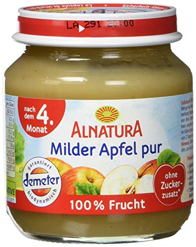 Babynahrung Alnatura Demeter Bio Milder Apfel pur, 6er