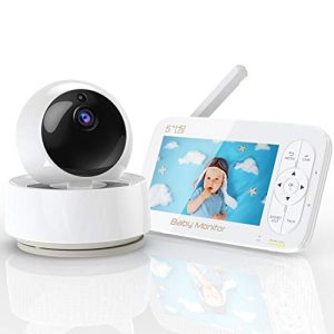 Babyalarm med kamera YUNDOO, 5 tommer babyalarm, 720P HD