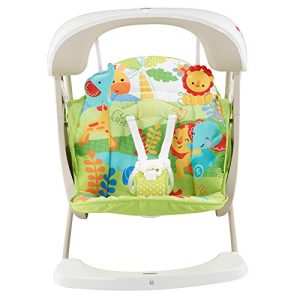 Balanço para bebê Fisher-Price Mattel CCN92 design de floresta tropical 2 em 1