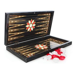 Backgammon SEMUS Oriental TAVLA XXL aspecto de intarsia