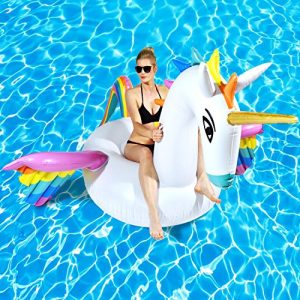 Badeinsel GOODS+GADGETS aufblasbare Einhorn Luftmatratze - badeinsel goodsgadgets aufblasbare einhorn luftmatratze