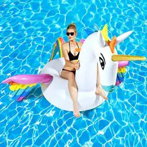 Badeinsel goodsgadgets aufblasbare einhorn luftmatratze