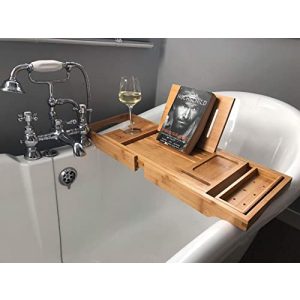 Mensola per vasca da bagno di lusso realizzata al 100% in bambù
