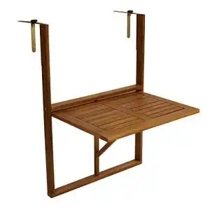 Balkonhaengetisch degamo 60x40cm klappbar akazie verstellbar