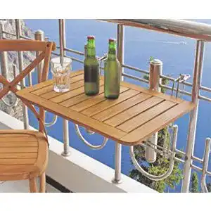 Balkonhaengetisch dynamic24 balkon klapptisch teak holz