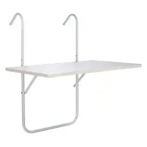 Balkonhaengetisch spetebo balkontisch klappbar 60x40 cm weiss