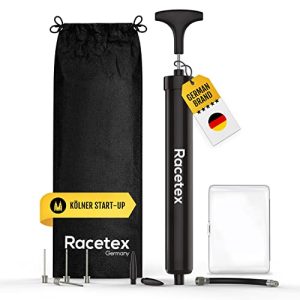 Pompe à ballon Racetex, kit avec accessoires, résistante aux intempéries
