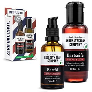 Beard Oil Brooklyn Soap Company Ensemble de soins pour la barbe – L’ensemble de valeur
