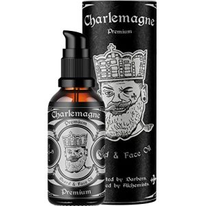 Aceite para barba Carlomagno, aroma de tabaco de vainilla 100% vegano