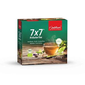 شاي قلوي جينتشورا بي 7×7 شاي أعشاب عضوي، 50 كيس