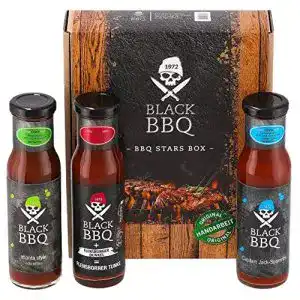 Bbq saucen black bbq stars box set mit 3 bbq saucen a 240 ml