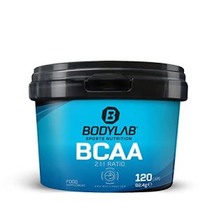 BCAA Bodylab24 120 gélules, 1200 2 mg, ratio 1:1:XNUMX par portion
