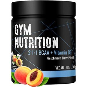 BCAA Gym Nutrition + Vitamina B6 em pó de alta dose – Leucina