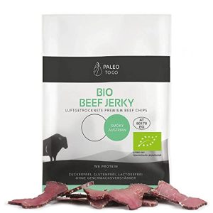 Beef Jerky Paleo To Go Bio, PALEO, 75% Protein, LOWER-CARB