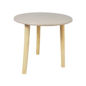 Side table Spetebo decorative wooden table 30×30 cm, color: taupe
