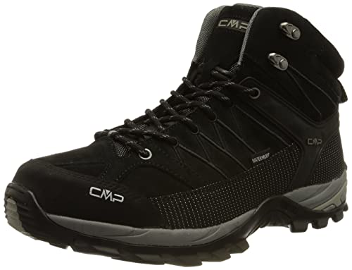 Scarponi da montagna CMP, Rigel Mid Trekking Shoes Wp, Nero-Grigio, 47