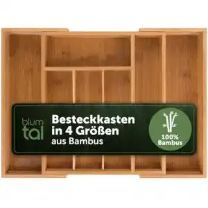 Besteckeinsatz blumtal besteckkasten schublade aus bambus