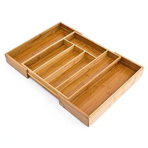 Cutlery insert Relaxdays cutlery tray bamboo, extendable