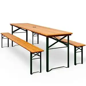 Bierzeltgarnitur casaria 170cm klappbar stabil 3 teilig