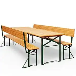 Bierzeltgarnitur casaria mit lehne 170 cm klappbar stabil