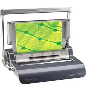 Bindegeraet fellowes draht quasar wire stanzt 15 blatt