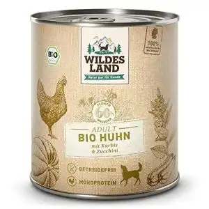 Bio hundefutter wildes land nassfutter bio huhn 6 x