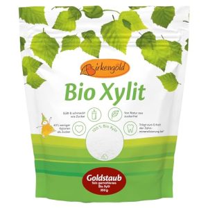 Açúcar de bétula xilitol Açúcar em pó com xilitol orgânico Birkengold, saco de 350 g