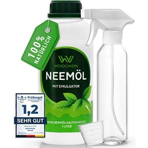 Spray brillant pour feuilles WENDOWERK ® huile de neem, 1 L, flacon pulvérisateur inclus