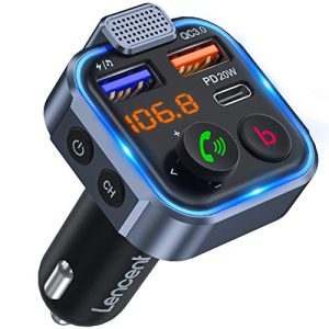 Adaptador Bluetooth (carro) Transmissor FM LENCENT Bluetooth V5.3