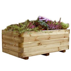 Caixa de flores de madeira jardim pirata planta caixa sólida 120x60x40cm